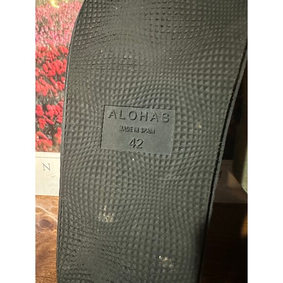 Aloha green Black chunky buckle sandals size 42 Spain Unisex - Picture 9 of 9